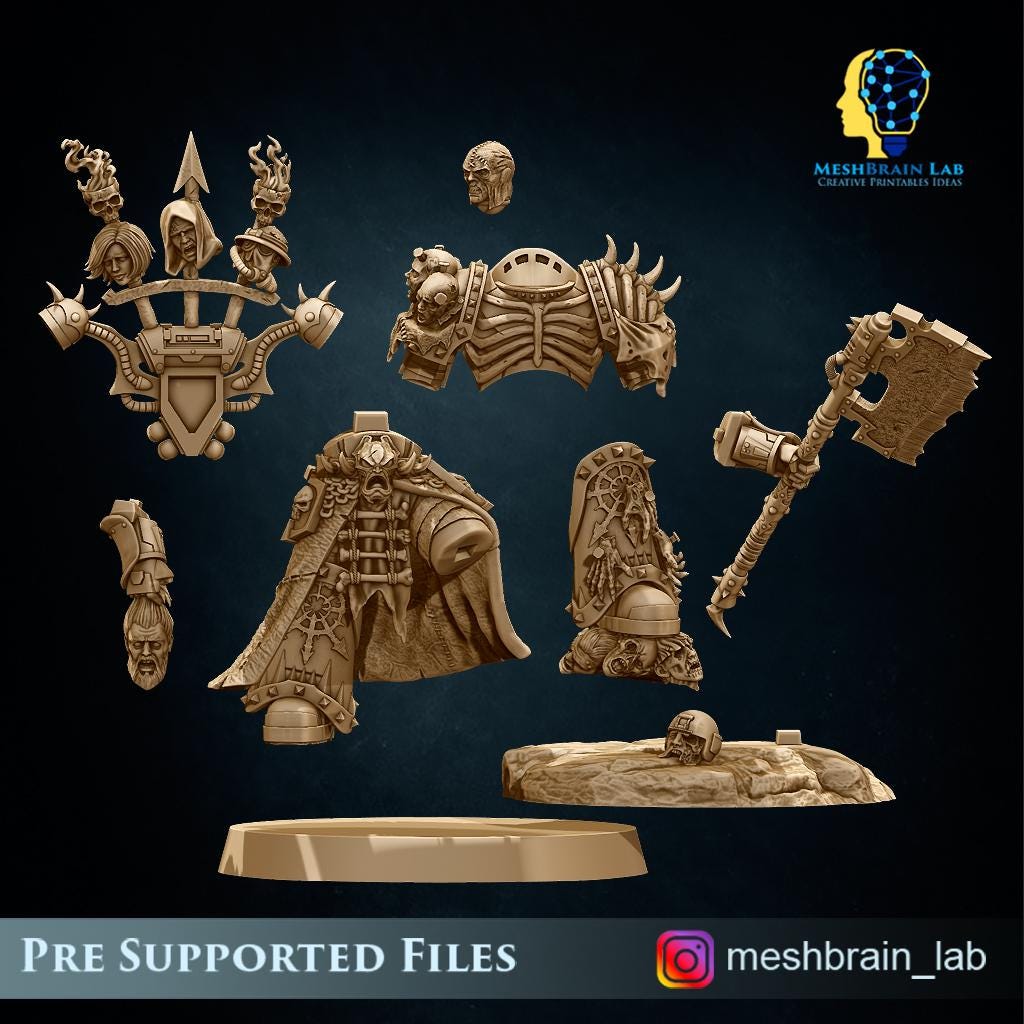 Doom Berzerker Executioner | Wargaming | Tabletop | 3D printed miniature | OPR compatible