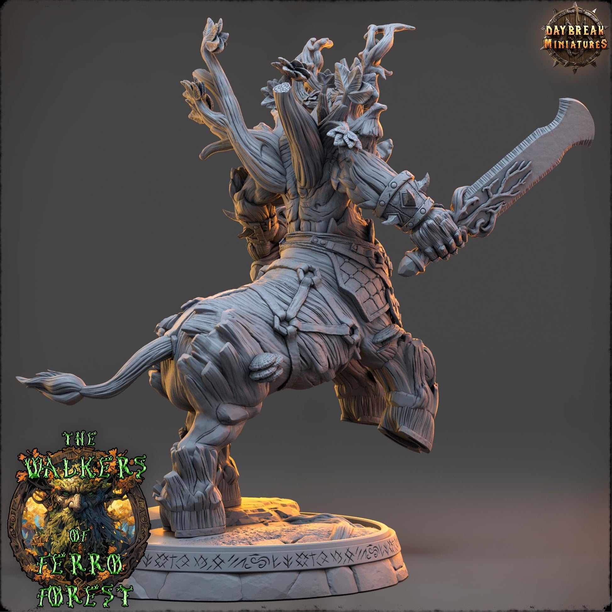 Ent Warrior - Ritter Teryn Eldershade | Daybreak Miniatures | 3D printed miniature | Tabletop Games | Dungeons and Dragons | Wargaming | D&D