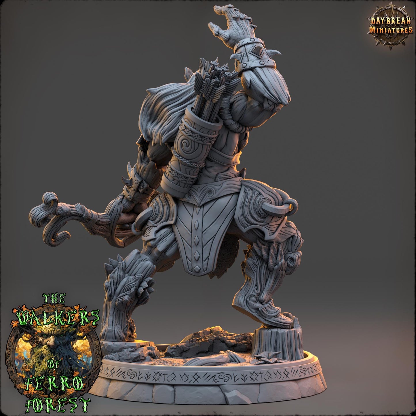 Ent Hunter - Ritter Teryn Eldershade | Daybreak Miniatures | 3D printed miniature | Tabletop Games | Dungeons and Dragons | Wargaming | D&D