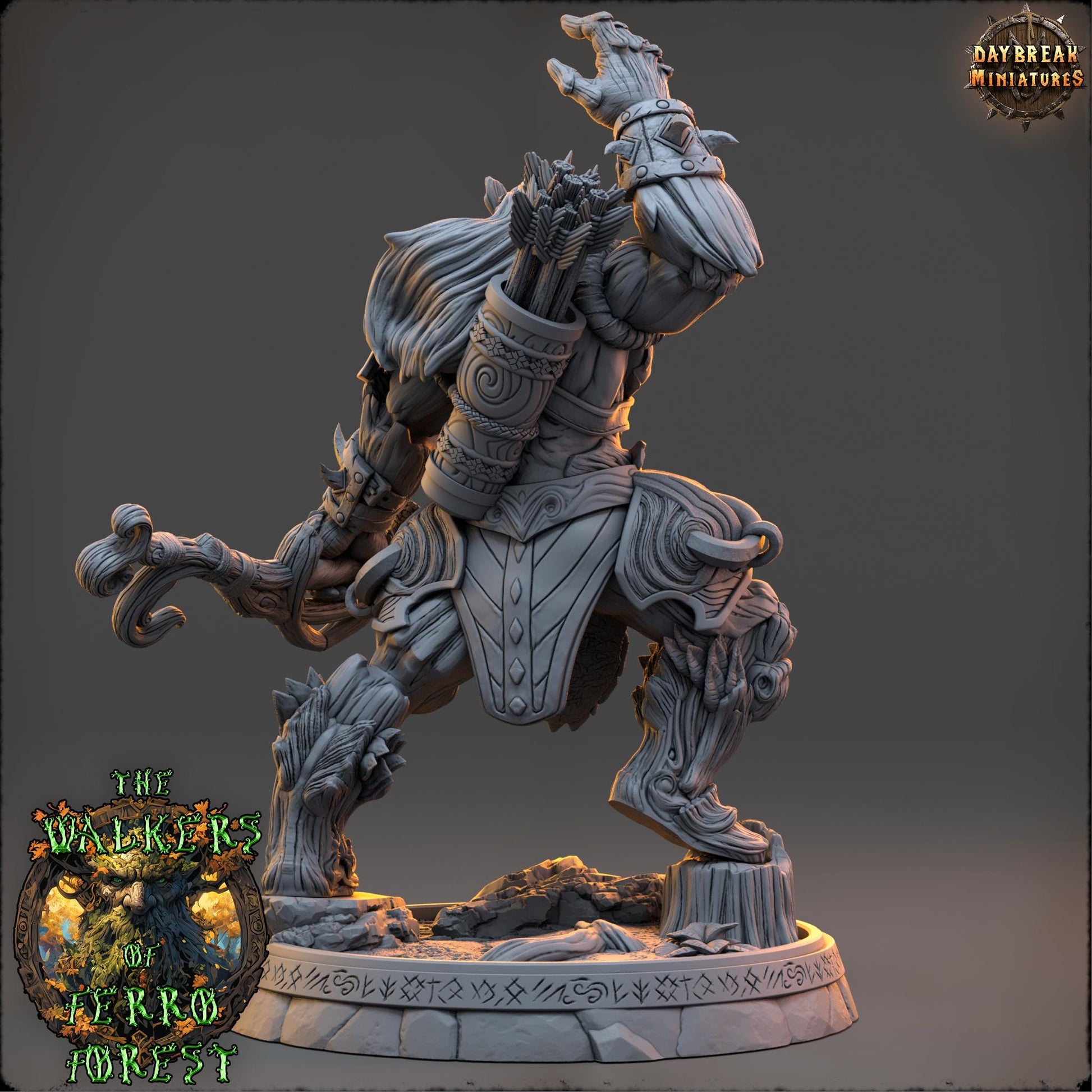 Ent Hunter - Ritter Teryn Eldershade | Daybreak Miniatures | 3D printed miniature | Tabletop Games | Dungeons and Dragons | Wargaming | D&D