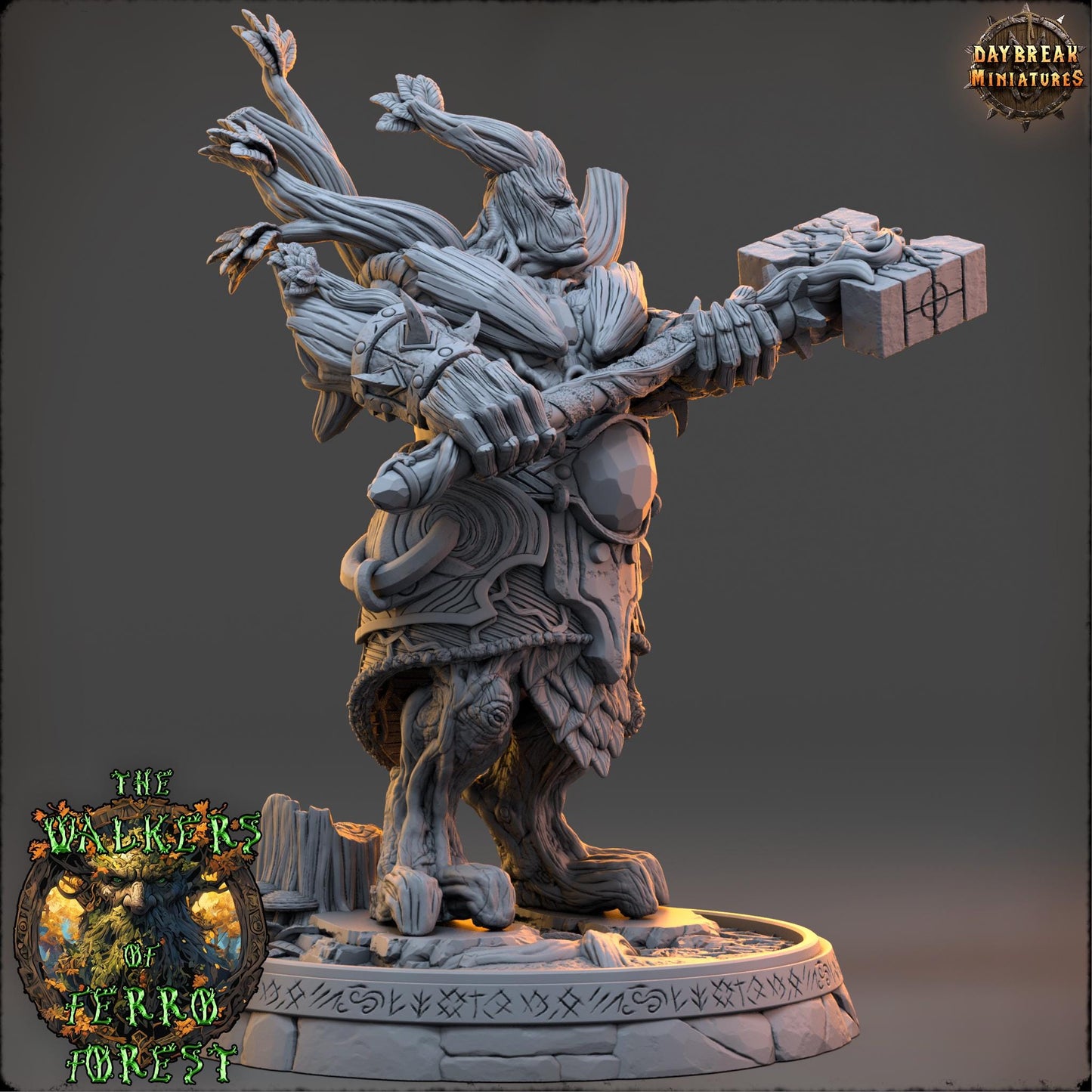 Ent Fighter - Vaelric Gloamreach | Daybreak Miniatures | 3D printed miniature | Tabletop Games | Dungeons and Dragons | Wargaming | D&D
