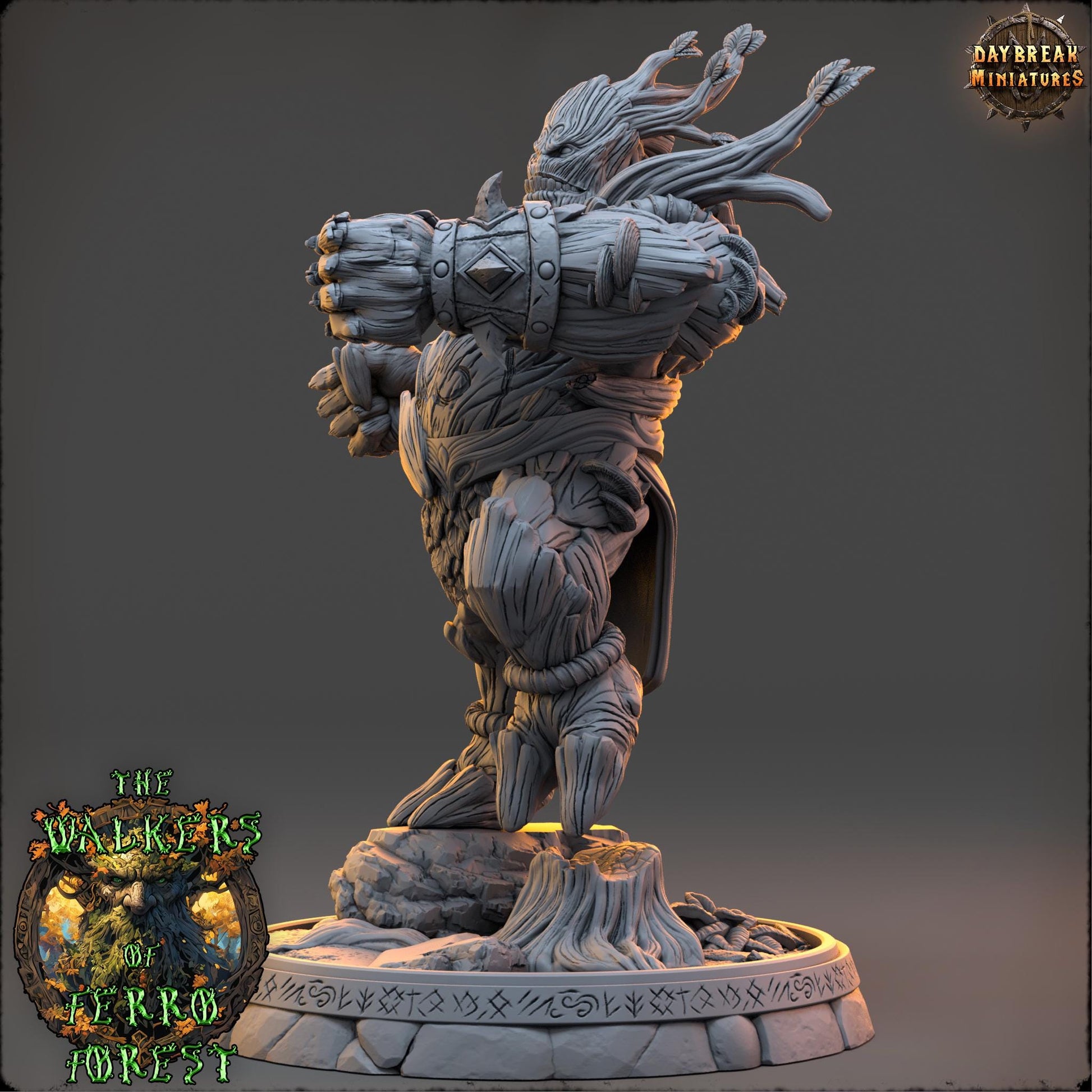 Ent Brawler - Zareth Thornveil | Daybreak Miniatures | 3D printed miniature | Tabletop Games | Dungeons and Dragons | Wargaming | D&D