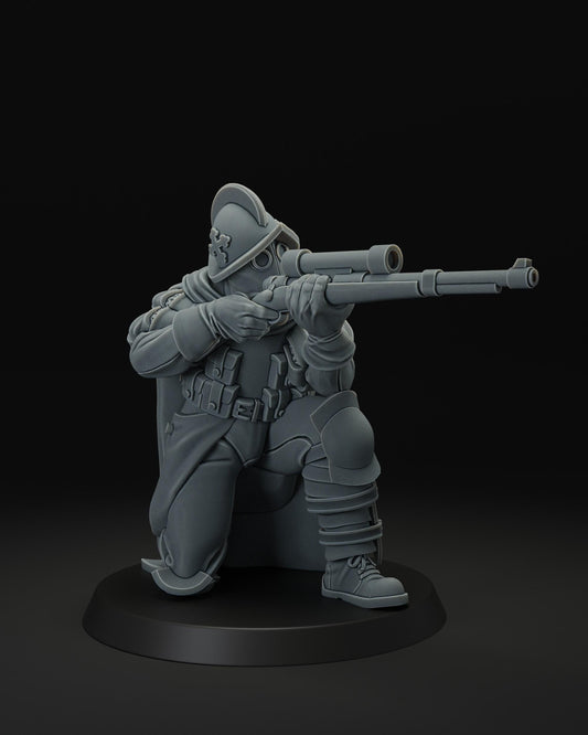 Papal Sniper | JK Remo | Wargaming | Tabletop | 3D printed miniature | Trench Crusade compatible | Pilgrim