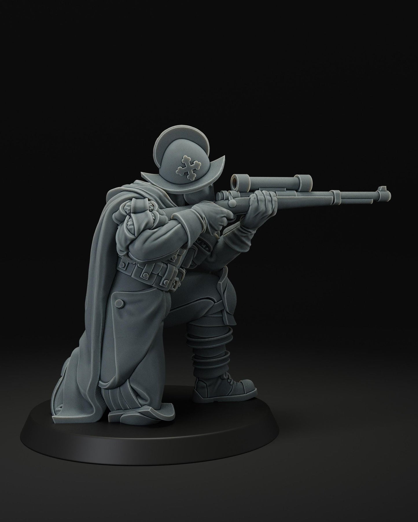 Papal Sniper | JK Remo | Wargaming | Tabletop | 3D printed miniature | Trench Crusade compatible | Pilgrim