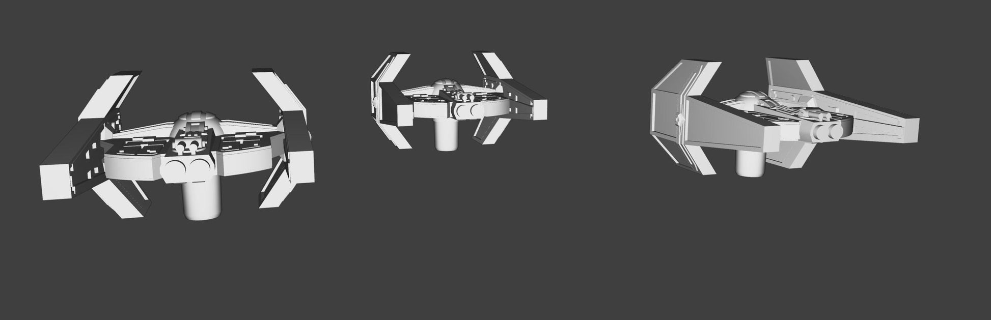 Imperial Tie Aggressor Squadron (9pcs): 3D Printed Armada proxy