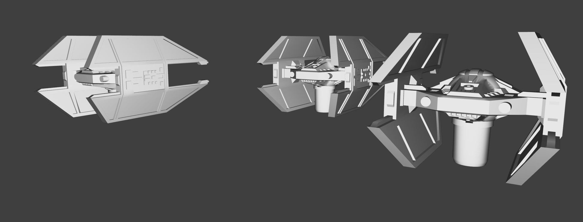 Imperial Tie Avenger Squadron (9pcs): 3D Printed Armada proxy