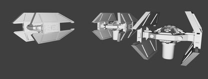 Imperial Tie Avenger Squadron (9pcs): 3D Printed Armada proxy