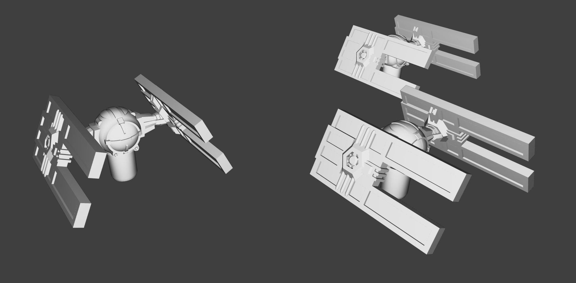 Imperial Tie Droid Squadron (9pcs): 3D Printed Armada proxy