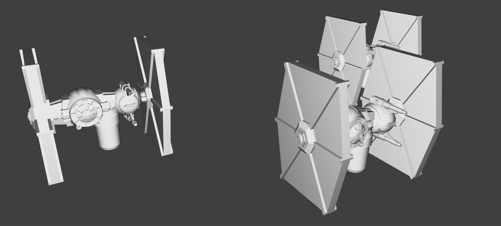 Imperial Tie Brute Squadron (9pcs): 3D Printed Armada proxy