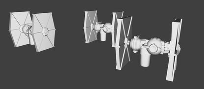 Imperial Tie Brute Squadron (9pcs): 3D Printed Armada proxy
