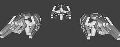 Imperial Tie Oppressor Squadron (9pcs): 3D printed SW Armada proxy