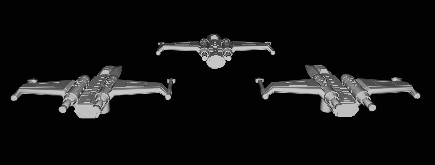Imperial Preybird heavy fighter Squadron (6pcs): 3D Printed Armada proxy