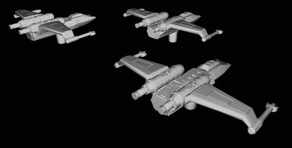 Imperial Preybird heavy fighter Squadron (6pcs): 3D Printed Armada proxy
