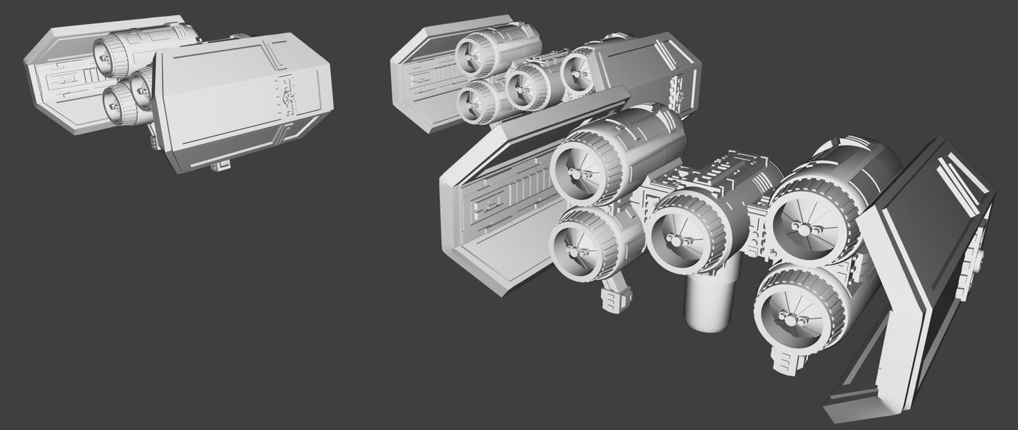 Imperial Tie Punisher heavy bomber Squadron (9pcs): 3D Printed Armada proxy