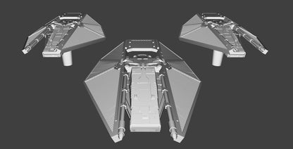 Imperial Tie Reaper Squadron (9pcs): 3D printed SW Armada proxy