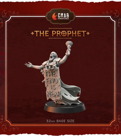 3D Printed miniature: Wraith Pilgrims - Prophet by Crab Miniatures - Trench Crusade compatible - Trench ghosts