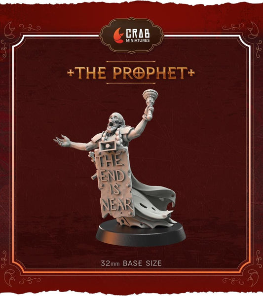 3D Printed miniature: Wraith Pilgrims - Prophet by Crab Miniatures - Trench Crusade compatible - Trench ghosts