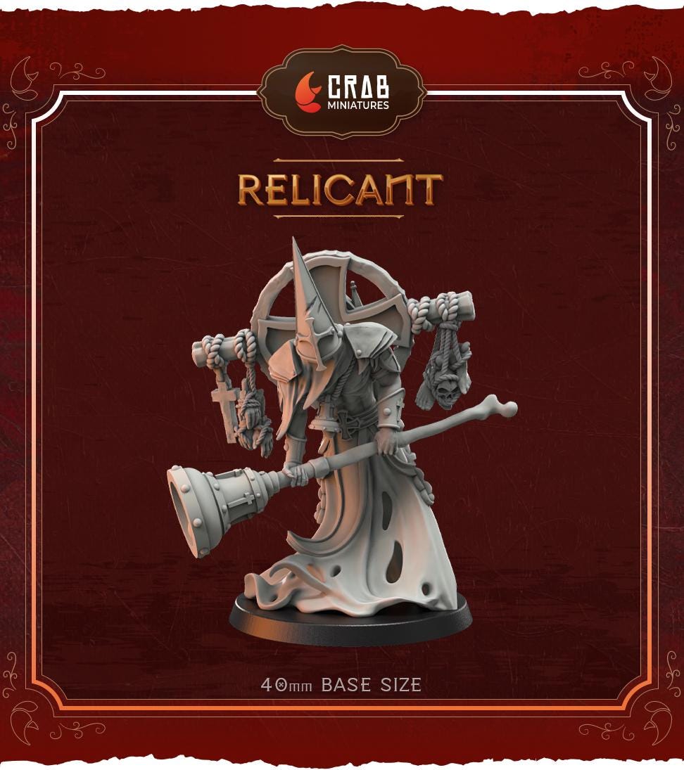 3D Printed miniature: Wraith Pilgrims - Relicant by Crab Miniatures - Trench Crusade compatible - Trench ghosts