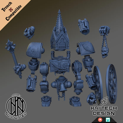 Pilgrims - Organ Shrine | Kai Tech | Wargaming | Tabletop | 3D printed miniature | Trench Crusade compatible | Pilgrims