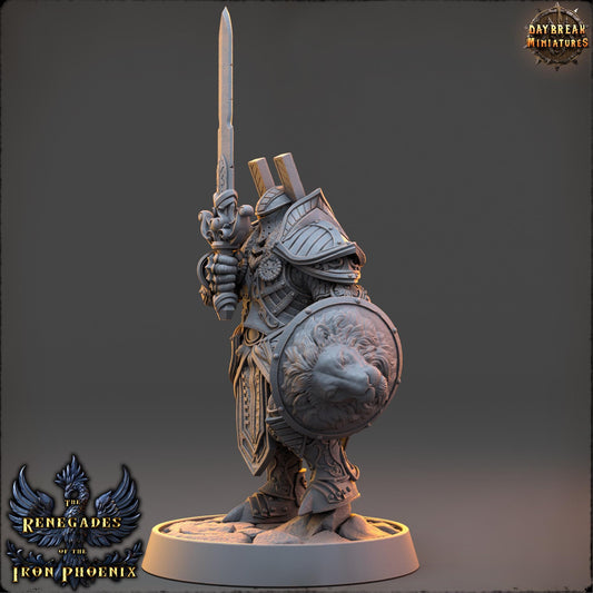 Human Figther - Armand de la Lame Céleste | Daybreak Miniatures | 3D printed | Tabletop | Dungeons and Dragons | Wargaming | D&D