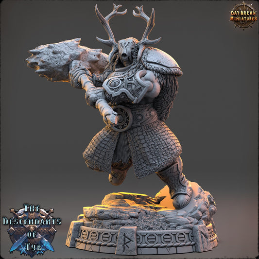 Human Figther - Darger Thornant | Daybreak Miniatures | 3D printed | Tabletop | Dungeons and Dragons | Wargaming | D&D