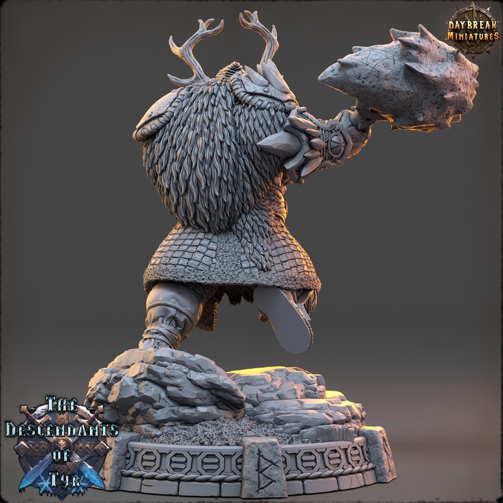 Human Figther - Darger Thornant | Daybreak Miniatures | 3D printed | Tabletop | Dungeons and Dragons | Wargaming | D&D