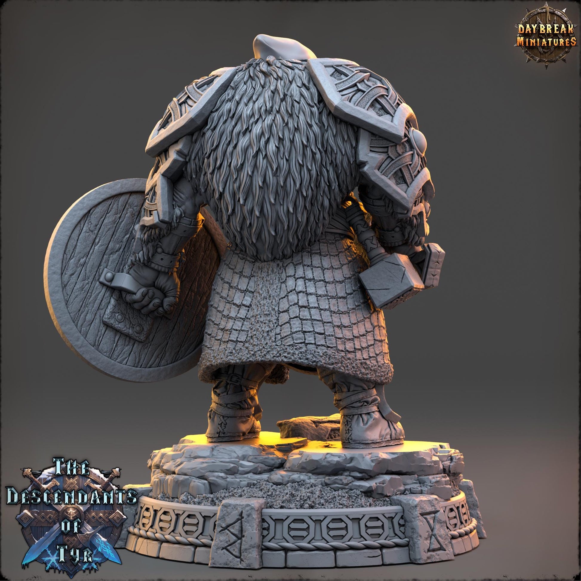 Human Figther - Garrick Voss | Daybreak Miniatures | 3D printed | Tabletop | Dungeons and Dragons | Wargaming | D&D