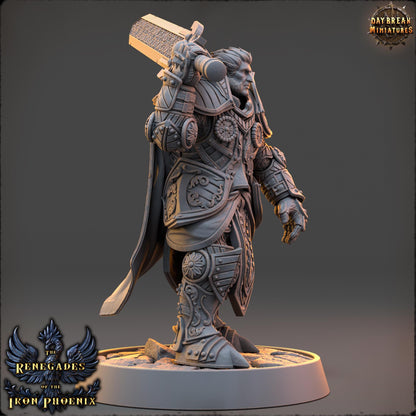 Human Figther - Grand Prêtre Sébastien deAncien Monde | Daybreak Miniatures | 3D printed | Tabletop | Dungeons and Dragons | Wargaming | D&D