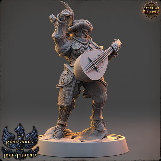 Human Bard - Heloise de la Lune Argentée | Daybreak Miniatures | 3D printed | Tabletop | Dungeons and Dragons | Wargaming | D&D
