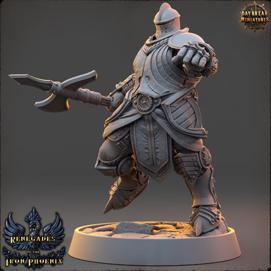Human Figther - Hugues du Loup Solitaire | Daybreak Miniatures | 3D printed | Tabletop | Dungeons and Dragons | Wargaming | D&D