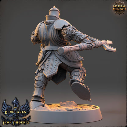 Human Figther - Hugues du Loup Solitaire | Daybreak Miniatures | 3D printed | Tabletop | Dungeons and Dragons | Wargaming | D&D