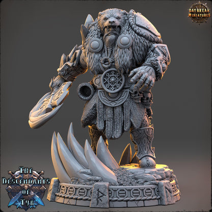 Human Figther - Icebjörn Horgast | Daybreak Miniatures | 3D printed | Tabletop | Dungeons and Dragons | Wargaming | D&D
