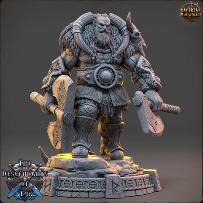 Human Figther - Thane Eboncry | Daybreak Miniatures | 3D printed | Tabletop | Dungeons and Dragons | Wargaming | D&D