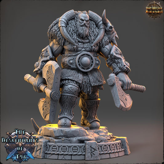 Human Figther - Thane Eboncry | Daybreak Miniatures | 3D printed | Tabletop | Dungeons and Dragons | Wargaming | D&D
