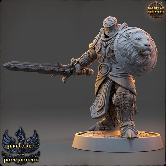 Human Figther - Tristan du Vent Sauvage | Daybreak Miniatures | 3D printed | Tabletop | Dungeons and Dragons | Wargaming | D&D