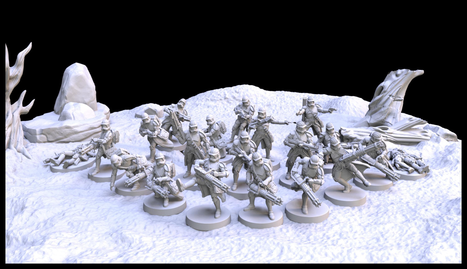 Heavy Clone Trooper - SW Legion - Wargaming - Table top - 3D printed miniatures
