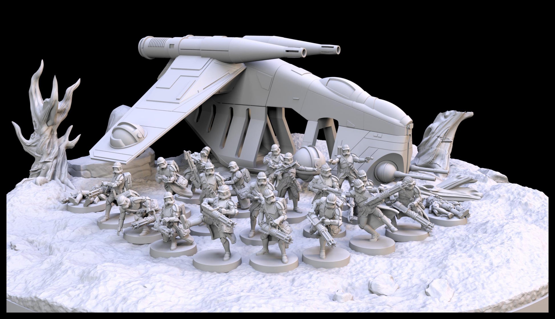 Heavy Clone Trooper - SW Legion - Wargaming - Table top - 3D printed miniatures