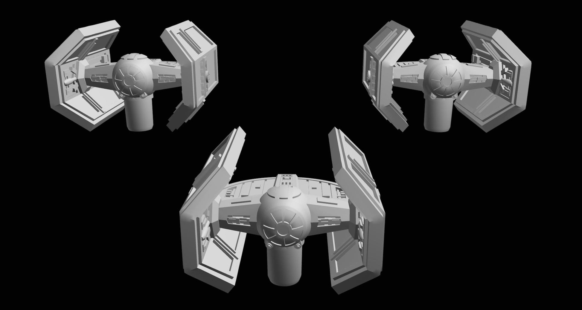 SW Armada Imperial Tie Advanced X1 9pcs - Wargaming - Table top - 3D printed miniatures