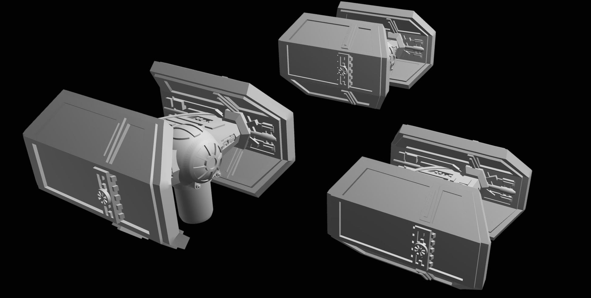 SW Armada Imperial Tie Advanced X1 9pcs - Wargaming - Table top - 3D printed miniatures