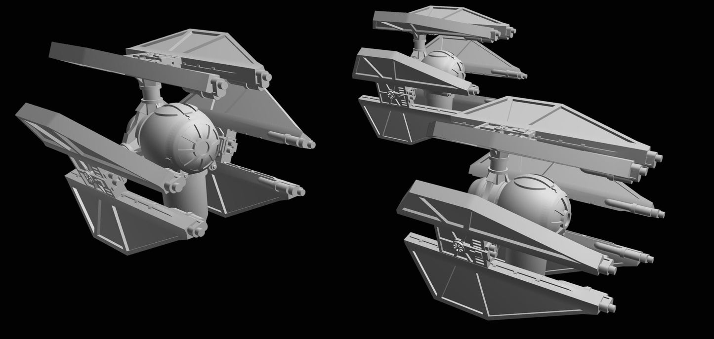 SW Armada Imperial Tie Defender 9pcs - Wargaming - Table top - 3D printed miniatures