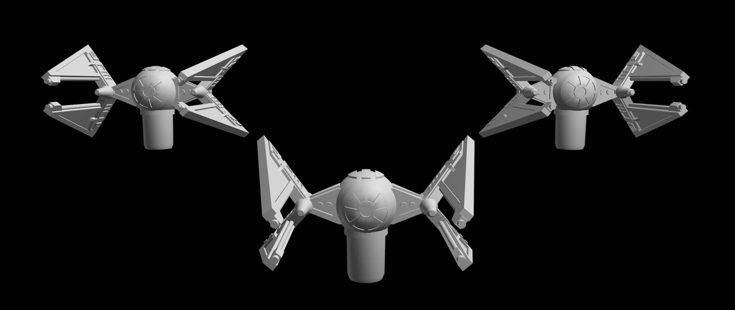 SW Armada Imperial Tie Hunter 9pcs - Wargaming - Table top - 3D printed miniatures