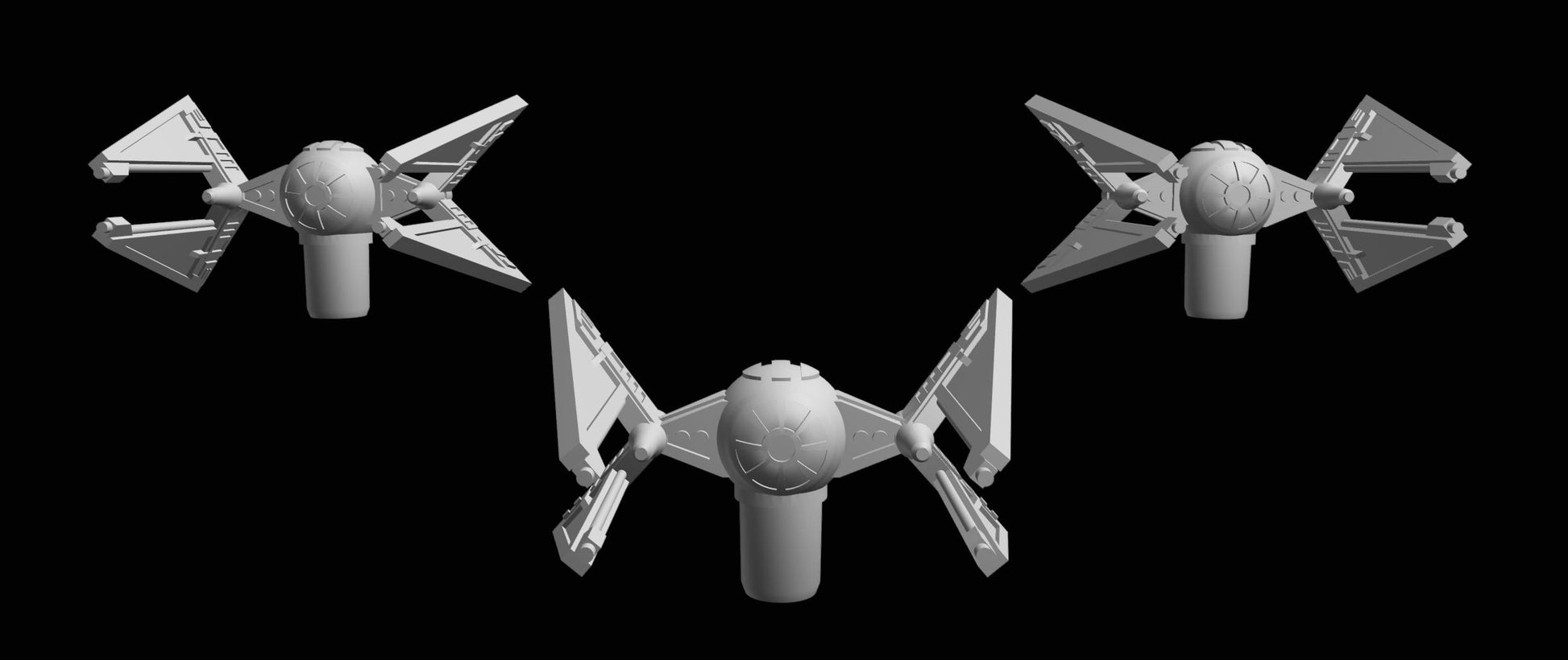 SW Armada Imperial Tie Hunter 9pcs - Wargaming - Table top - 3D printed miniatures