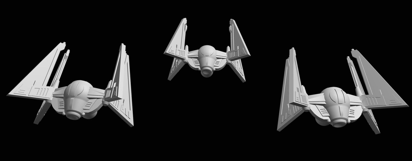 SW Armada Imperial Tie Hunter 9pcs - Wargaming - Table top - 3D printed miniatures