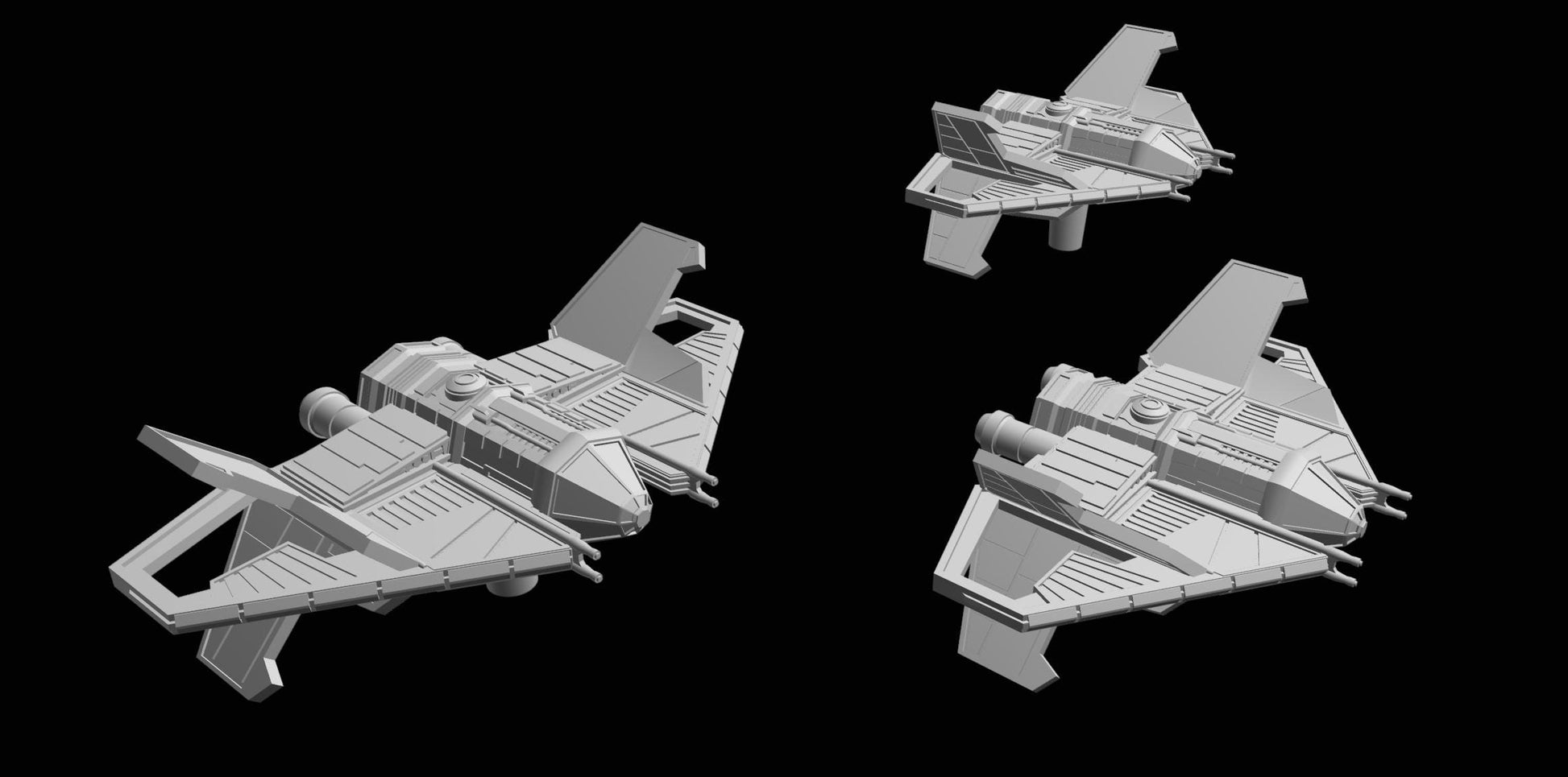 SW Armada Imperial Tie Stalker Squadron 6pcs - Wargaming - Table top - 3D printed miniatures