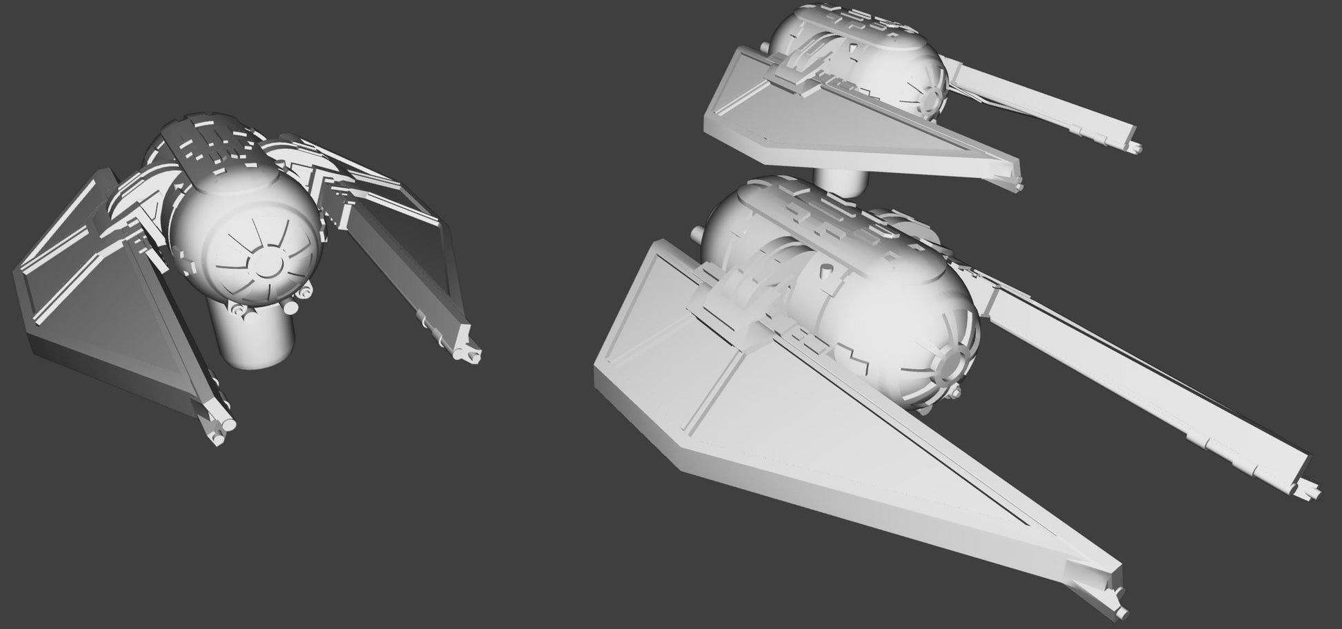 SW Armada Imperial Tie Striker 9pcs - Wargaming - Table top - 3D printed miniatures