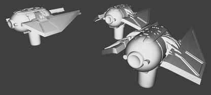 SW Armada Imperial Tie Striker 9pcs - Wargaming - Table top - 3D printed miniatures