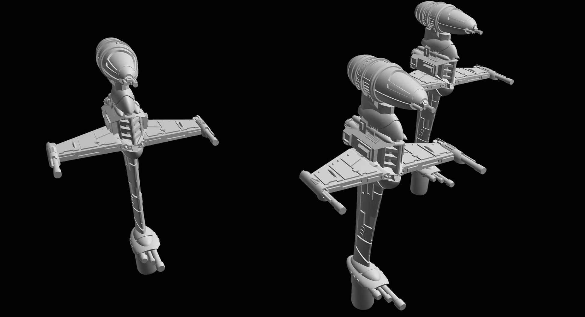 SW Armada Rebels B Wing 9pcs - Wargaming - Table top - 3D printed miniatures