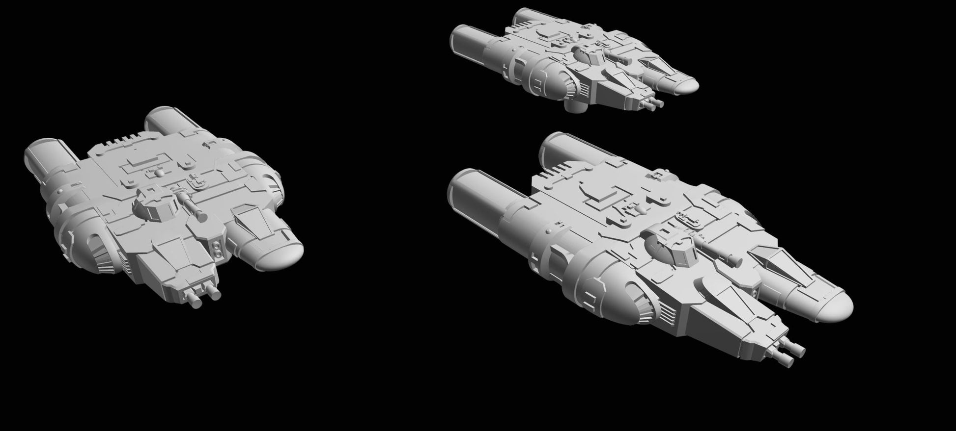 SW Armada Rebels H Wing 9pcs - Wargaming - Table top - 3D printed miniatures