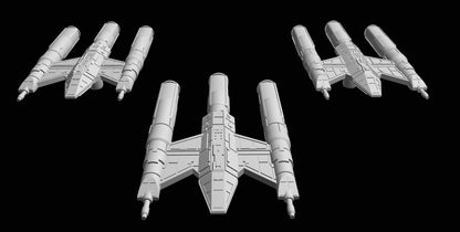 SW Armada Rebels M-Wing 9pcs - Wargaming - Table top - 3D printed miniatures