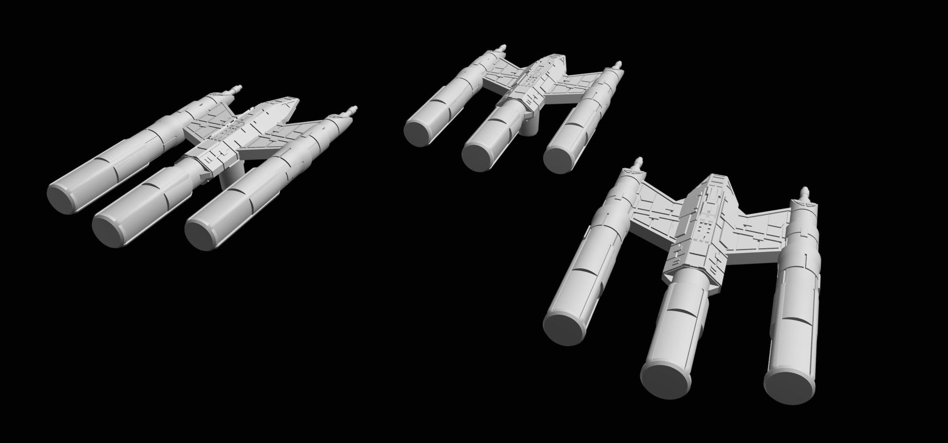 SW Armada Rebels M-Wing 9pcs - Wargaming - Table top - 3D printed miniatures